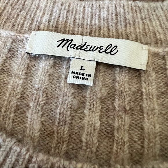 MADEWELL Colorblock Midi Sweater Dress in Coziest Yarn, size L - Picture 9 of 15